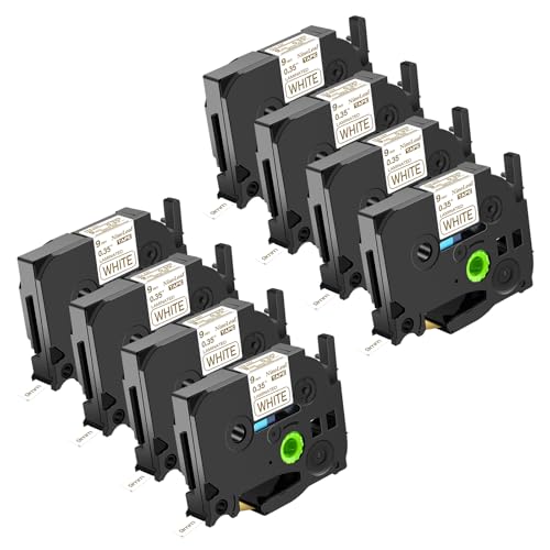 NineLeaf 8 x Ersatz für Brother P-Touch TZe-224 TZ-224 TZe224 TZ224 AZe 9mm 0.35'' Bänder Laminiertes Gold auf Weiß Schriftband Kassette für Ptouch PT-1280TG 1280VP Beschriftungsgerät NineLeaf 8 x Ersatz für Brother P-Touch TZe-224 TZ-224 TZe224 TZ224 AZe 9mm 0.35'' Bänder Laminiertes Gold auf Weiß Schriftband Kassette für Ptouch PT-1280TG 1280VP Beschriftungsgerät von NineLeaf