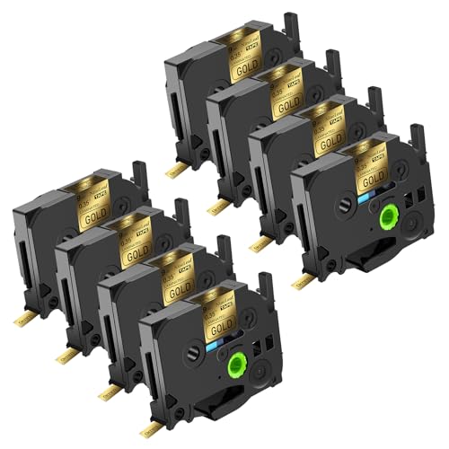 NineLeaf 8 x Ersatz für Brother P-Touch TZe-821 TZ-821 TZe821 TZ821 AZe 9mm 0,35'' Bänder Laminiertes Schwarz auf Gold Schriftband Kassette für Ptouch PT-1280TG 1280VP Beschriftungsgerät NineLeaf 8 x Ersatz für Brother P-Touch TZe-821 TZ-821 TZe821 TZ821 AZe 9mm 0,35'' Bänder Laminiertes Schwarz auf Gold Schriftband Kassette für Ptouch PT-1280TG 1280VP Beschriftungsgerät von NineLeaf