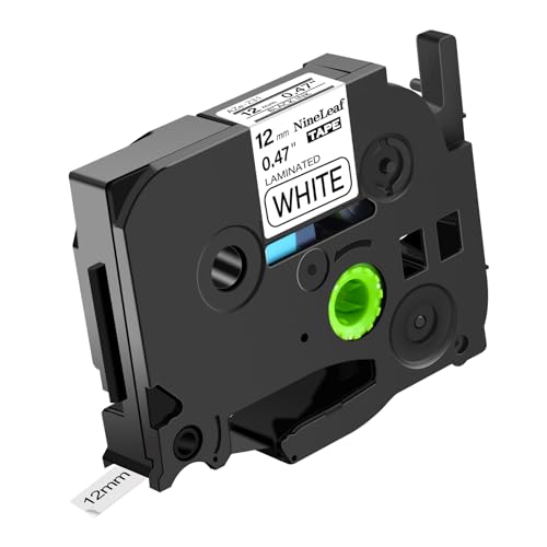 NineLeaf Kompatibel für Brother P-touch bänder TZe-231 TZe231 TZ-231 TZ231 AZe-231 TZE 12mm 0.47'' Schriftband Schwarz auf Weiß Laminiert Etikettenband für Ptouch PT-D600VP PT-D400 PT-D600 E300 E500 von NineLeaf