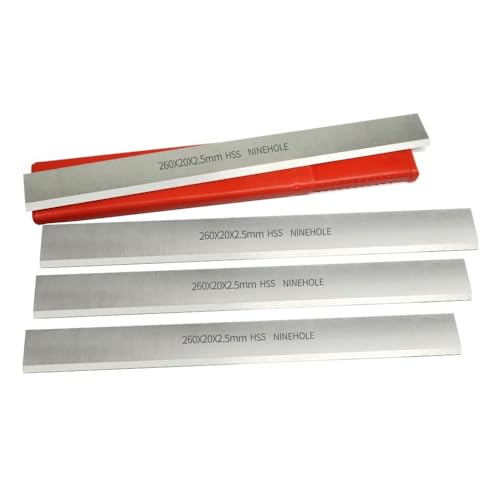 Ninehole 4 Stück HSS Hobelmesser 260mm, 260mm Hobelmesserblätter Passend Für rabot Lurem 260 und Kity 260, Hobelmaschine Hobelmesser, 260x20x2,5mm Ninehole 4 Stück HSS Hobelmesser 260mm, 260mm Hobelmesserblätter Passend Für rabot Lurem 260 und Kity 260, Hobelmaschine Hobelmesser, 260x20x2,5mm von Ninehole