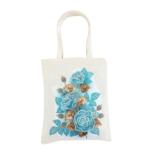 Ninesun DIY Diamond Painting Tragetasche Teilbohr-Kreuzstich Mosaik Handtasche Wiederverwendbar umweltfreundlich Einkaufstaschen Faltbare Einkaufstasche Tasche Organizer Geschenk(08) von Ninesun