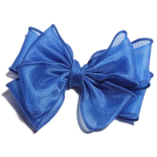 NingPower 10 Stück Organza Schleifen 13cm Große Schleife für Basteln, Nähen, Haarspangenherstellung, Bekleidungszubehör, Dunkelblau NingPower 10 Stück Organza Schleifen 13cm Große Schleife für Basteln, Nähen, Haarspangenherstellung, Bekleidungszubehör, Dunkelblau von NingPower