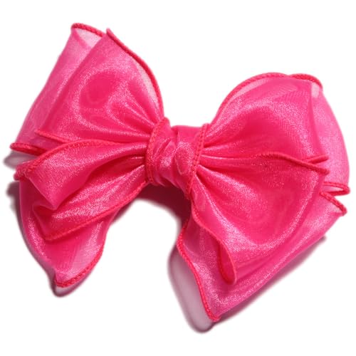 NingPower 10 Stück Organza Schleifen 13cm Große Schleife für Basteln, Nähen, Haarspangenherstellung, Bekleidungszubehör, Dunkelrosa NingPower 10 Stück Organza Schleifen 13cm Große Schleife für Basteln, Nähen, Haarspangenherstellung, Bekleidungszubehör, Dunkelrosa von NingPower