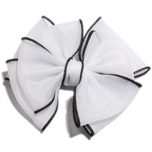 NingPower 10 Stück Organza Schleifen 13cm Große Schleife für Basteln, Nähen, Haarspangenherstellung, Bekleidungszubehör, Weiß NingPower 10 Stück Organza Schleifen 13cm Große Schleife für Basteln, Nähen, Haarspangenherstellung, Bekleidungszubehör, Weiß von NingPower