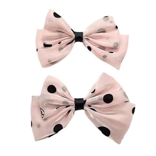 NingPower 10 Stück Schwarze Schleifen mit Runden Punkten, 12cm Großer Schleife für Basteln, Nähen, Herstellen Von Haarspangen, Bekleidungszubehör, Rosa NingPower 10 Stück Schwarze Schleifen mit Runden Punkten, 12cm Großer Schleife für Basteln, Nähen, Herstellen Von Haarspangen, Bekleidungszubehör, Rosa von NingPower