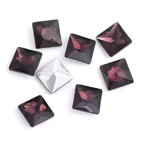 NingPower 100 Stück Quadratische Glas Strasssteine Künstlicher Kristall Edelsteine mit Spitzer Unterseite, Geeignet für Kunsthandwerk Projekte, Aufnähen, 12mm NingPower 100 Stück Quadratische Glas Strasssteine Künstlicher Kristall Edelsteine mit Spitzer Unterseite, Geeignet für Kunsthandwerk Projekte, Aufnähen, 12mm von NingPower