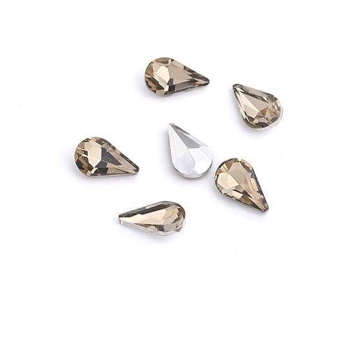 NingPower 100 Stück Strasssteine In Tropfenform, Künstlicher Kristall mit Spitzer Unterseite, Geeignet für Kunsthandwerk Projekte, Aufnähen, 6mm × 10mm NingPower 100 Stück Strasssteine In Tropfenform, Künstlicher Kristall mit Spitzer Unterseite, Geeignet für Kunsthandwerk Projekte, Aufnähen, 6mm × 10mm von NingPower