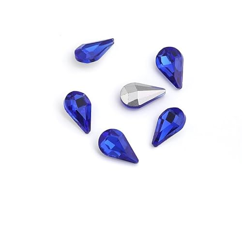 NingPower 100 Stück Strasssteine In Tropfenform, Künstlicher Kristall mit Spitzer Unterseite, Geeignet für Kunsthandwerk Projekte, Aufnähen, Dunkelblau, 8mm × 13mm NingPower 100 Stück Strasssteine In Tropfenform, Künstlicher Kristall mit Spitzer Unterseite, Geeignet für Kunsthandwerk Projekte, Aufnähen, Dunkelblau, 8mm × 13mm von NingPower