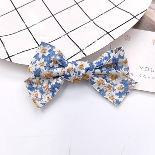 NingPower 15 Stück Schleifen mit Blumenmuster, 7cm Stoff Schleife für Basteln, Nähen, Herstellen Von Haarspangen, Bekleidungszubehör, Blau NingPower 15 Stück Schleifen mit Blumenmuster, 7cm Stoff Schleife für Basteln, Nähen, Herstellen Von Haarspangen, Bekleidungszubehör, Blau von NingPower