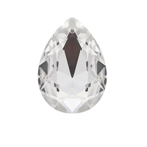 NingPower 150 Stück Tropfenförmige Glas Strasssteine Spitze Unterseite Künstliche Kristallsteine für Kunsthandwerksprojekte, Nähzubehör, Weiß, 4mm × 6mm NingPower 150 Stück Tropfenförmige Glas Strasssteine Spitze Unterseite Künstliche Kristallsteine für Kunsthandwerksprojekte, Nähzubehör, Weiß, 4mm × 6mm von NingPower