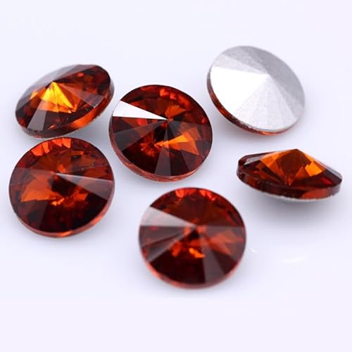 NingPower 160 Stück Runde Glas Strasssteine Künstlicher Kristall Edelsteine mit Spitzer Unterseite, Geeignet für Kunsthandwerk Projekte, Aufnähen, 10mm von NingPower