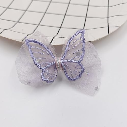 NingPower 20 Stück Bestickte Schmetterlings Schleifen 6cm Maschenschleife für Basteln, Nähen, Haarspangenherstellung, Bekleidungszubehör, Lila NingPower 20 Stück Bestickte Schmetterlings Schleifen 6cm Maschenschleife für Basteln, Nähen, Haarspangenherstellung, Bekleidungszubehör, Lila von NingPower