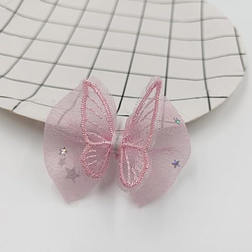 NingPower 20 Stück Bestickte Schmetterlings Schleifen 6cm Maschenschleife für Basteln, Nähen, Haarspangenherstellung, Bekleidungszubehör, Rosa NingPower 20 Stück Bestickte Schmetterlings Schleifen 6cm Maschenschleife für Basteln, Nähen, Haarspangenherstellung, Bekleidungszubehör, Rosa von NingPower