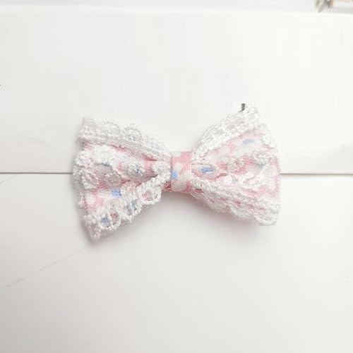 NingPower 20 Stück Französische Spitzen Schleifen Stoff Schleife mit Blumenmuster für Basteln, Nähen, Herstellen Von Haarspangen, Bekleidungszubehör, Rosa NingPower 20 Stück Französische Spitzen Schleifen Stoff Schleife mit Blumenmuster für Basteln, Nähen, Herstellen Von Haarspangen, Bekleidungszubehör, Rosa von NingPower