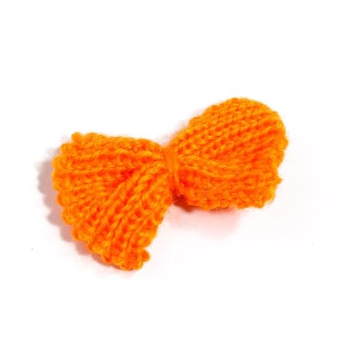 NingPower 20 Stück Gestrickte Schleifen 5cm, Kleiner Schleife für Basteln, Nähen, Haarspangenherstellung, Bekleidungszubehör, Orange NingPower 20 Stück Gestrickte Schleifen 5cm, Kleiner Schleife für Basteln, Nähen, Haarspangenherstellung, Bekleidungszubehör, Orange von NingPower