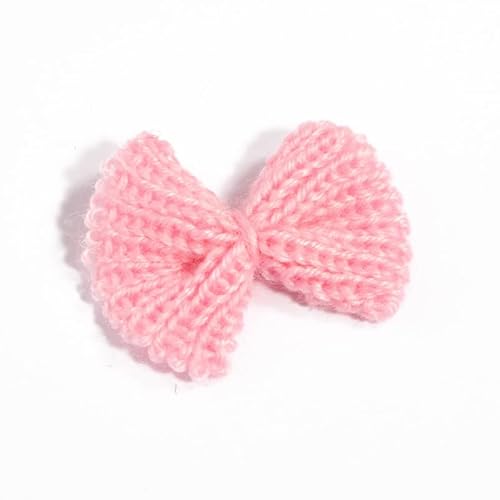 NingPower 20 Stück Gestrickte Schleifen 5cm, Kleiner Schleife für Basteln, Nähen, Haarspangenherstellung, Bekleidungszubehör, Rosa NingPower 20 Stück Gestrickte Schleifen 5cm, Kleiner Schleife für Basteln, Nähen, Haarspangenherstellung, Bekleidungszubehör, Rosa von NingPower