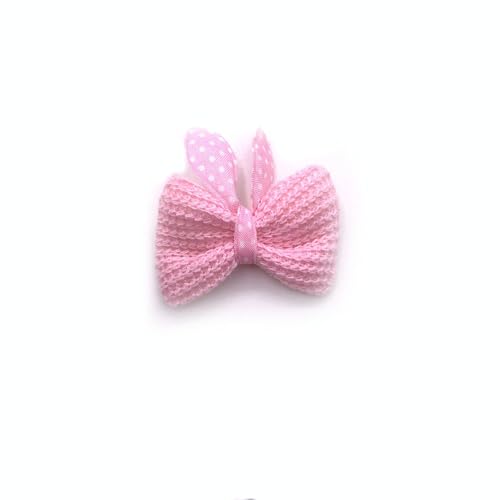 NingPower 20 Stück Gestrickte Schleifen Hasenohren Schleife für Basteln, Nähen, Haarspangenherstellung, Bekleidungszubehör, Rosa NingPower 20 Stück Gestrickte Schleifen Hasenohren Schleife für Basteln, Nähen, Haarspangenherstellung, Bekleidungszubehör, Rosa von NingPower