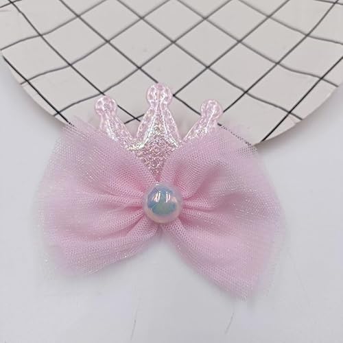 NingPower 20 Stück Netz Schleifen Kronen Schleife für Basteln, Nähen, Haarspangenherstellung, Bekleidungszubehör, Rosa NingPower 20 Stück Netz Schleifen Kronen Schleife für Basteln, Nähen, Haarspangenherstellung, Bekleidungszubehör, Rosa von NingPower