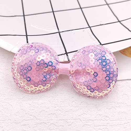 NingPower 20 Stück Pailletten Schleifen 6cm Schleife für Basteln, Nähen, Haarspangenherstellung, Bekleidungszubehör, Rosa NingPower 20 Stück Pailletten Schleifen 6cm Schleife für Basteln, Nähen, Haarspangenherstellung, Bekleidungszubehör, Rosa von NingPower