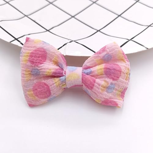 NingPower 20 Stück Runde Schleifen mit Punktemuster, 6cm, Chiffon Schleife für Basteln, Nähen, Herstellen Von Haarspangen, Bekleidungszubehör, Rosa NingPower 20 Stück Runde Schleifen mit Punktemuster, 6cm, Chiffon Schleife für Basteln, Nähen, Herstellen Von Haarspangen, Bekleidungszubehör, Rosa von NingPower