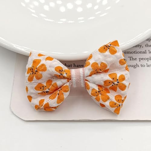 NingPower 20 Stück Schleifen mit Blumenmuster, 6cm Schleife für Basteln, Nähen, Herstellen Von Haarspangen, Bekleidungszubehör, Orange NingPower 20 Stück Schleifen mit Blumenmuster, 6cm Schleife für Basteln, Nähen, Herstellen Von Haarspangen, Bekleidungszubehör, Orange von NingPower