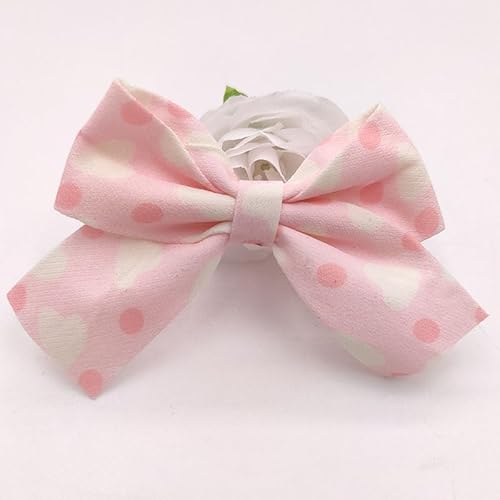 NingPower 20 Stück Schleifen mit Herzmuster, 7cm Schleife für Basteln, Nähen, Herstellen Von Haarspangen, Bekleidungszubehör, Rosa NingPower 20 Stück Schleifen mit Herzmuster, 7cm Schleife für Basteln, Nähen, Herstellen Von Haarspangen, Bekleidungszubehör, Rosa von NingPower