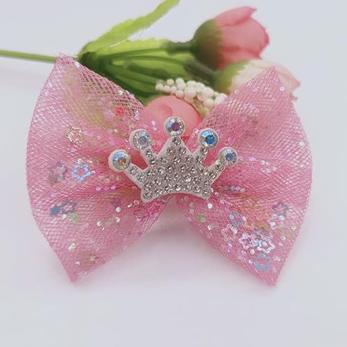 NingPower 20 Stück Strass Kronen Schleifen 6cm Maschenschleife für Basteln, Nähen, Haarspangenherstellung, Bekleidungszubehör, Dunkelrosa NingPower 20 Stück Strass Kronen Schleifen 6cm Maschenschleife für Basteln, Nähen, Haarspangenherstellung, Bekleidungszubehör, Dunkelrosa von NingPower