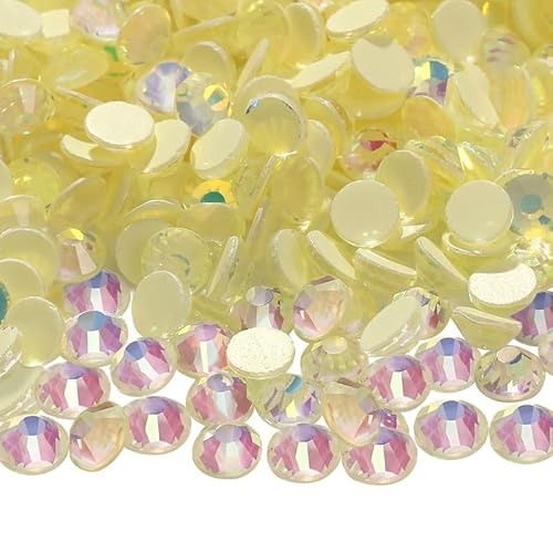 NingPower 2880 Stück Runde Glas Strasssteine Flache Rückseite Künstlicher Kristall Edelsteine, Geeignet für Kunsthandwerk Projekte, Aufnähen, Hellgelb, 4mm NingPower 2880 Stück Runde Glas Strasssteine Flache Rückseite Künstlicher Kristall Edelsteine, Geeignet für Kunsthandwerk Projekte, Aufnähen, Hellgelb, 4mm von NingPower