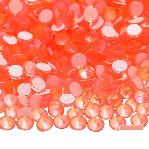 NingPower 2880 Stück Runde Glas Strasssteine Flache Rückseite Künstlicher Kristall Edelsteine, Geeignet für Kunsthandwerk Projekte, Aufnähen, Orange, 3mm NingPower 2880 Stück Runde Glas Strasssteine Flache Rückseite Künstlicher Kristall Edelsteine, Geeignet für Kunsthandwerk Projekte, Aufnähen, Orange, 3mm von NingPower