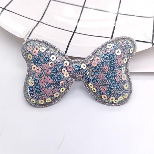 NingPower 30 Stück Pailletten Schleifen Süßer Schleife für Basteln, Nähen, Haarspangenherstellung, Bekleidungszubehör, Grau NingPower 30 Stück Pailletten Schleifen Süßer Schleife für Basteln, Nähen, Haarspangenherstellung, Bekleidungszubehör, Grau von NingPower