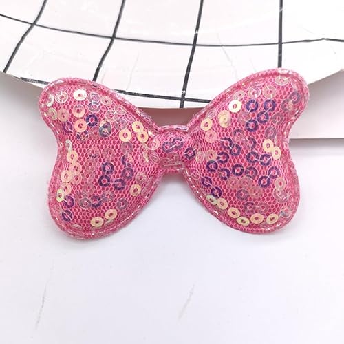 NingPower 30 Stück Pailletten Schleifen Süßer Schleife für Basteln, Nähen, Haarspangenherstellung, Bekleidungszubehör, Rosarot NingPower 30 Stück Pailletten Schleifen Süßer Schleife für Basteln, Nähen, Haarspangenherstellung, Bekleidungszubehör, Rosarot von NingPower