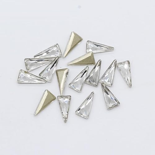 NingPower 40 Stück Dreieckige Strasssteine Flache Rückseite Künstlicher Kristallstein, Geeignet für Kunsthandwerk Projekte, Aufnähen, Weiß, 5mm X 11mm NingPower 40 Stück Dreieckige Strasssteine Flache Rückseite Künstlicher Kristallstein, Geeignet für Kunsthandwerk Projekte, Aufnähen, Weiß, 5mm X 11mm von NingPower