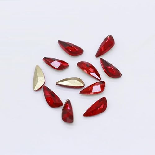 NingPower 40 Stück Unregelmäßige Dreieckige Strasssteine Modischer Künstlicher Kristall Edelsteine, Geeignet für Kunsthandwerk Projekte, Aufnähen, Rot, 5mm X 11mm NingPower 40 Stück Unregelmäßige Dreieckige Strasssteine Modischer Künstlicher Kristall Edelsteine, Geeignet für Kunsthandwerk Projekte, Aufnähen, Rot, 5mm X 11mm von NingPower