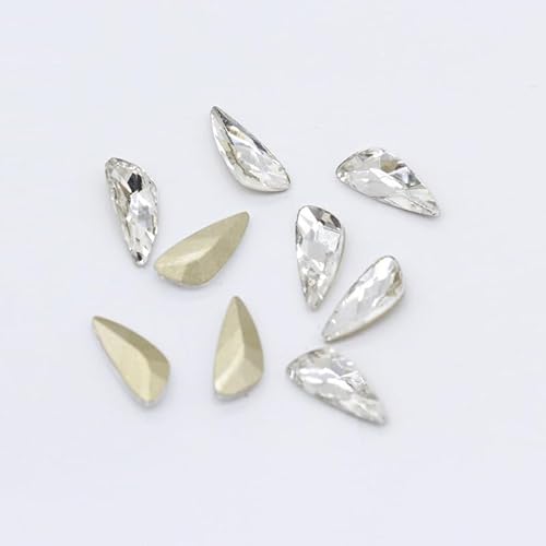 NingPower 40 Stück Unregelmäßige Dreieckige Strasssteine Modischer Künstlicher Kristall Edelsteine, Geeignet für Kunsthandwerk Projekte, Aufnähen, Weiß, 4mm X 8mm NingPower 40 Stück Unregelmäßige Dreieckige Strasssteine Modischer Künstlicher Kristall Edelsteine, Geeignet für Kunsthandwerk Projekte, Aufnähen, Weiß, 4mm X 8mm von NingPower