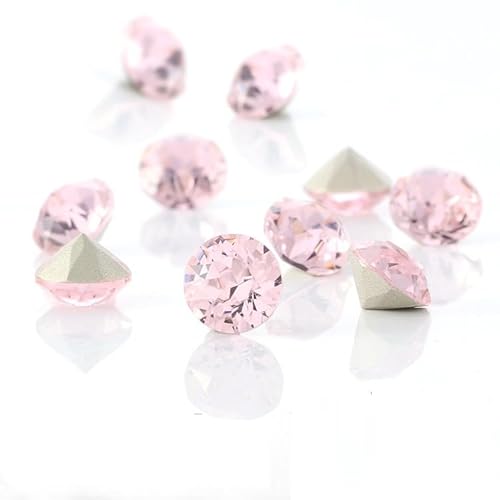 NingPower 50 Stück Rosa Runde Glas Strasssteine Spitze Unterseite Künstliche Kristallsteine für Kunsthandwerksprojekte, Nähzubehör, 7mm NingPower 50 Stück Rosa Runde Glas Strasssteine Spitze Unterseite Künstliche Kristallsteine für Kunsthandwerksprojekte, Nähzubehör, 7mm von NingPower