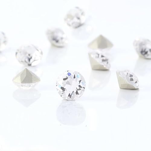 NingPower 50 Stück Runde Glas Strasssteine Spitze Unterseite Künstliche Kristallsteine für Kunsthandwerksprojekte, Nähzubehör, 6mm NingPower 50 Stück Runde Glas Strasssteine Spitze Unterseite Künstliche Kristallsteine für Kunsthandwerksprojekte, Nähzubehör, 6mm von NingPower
