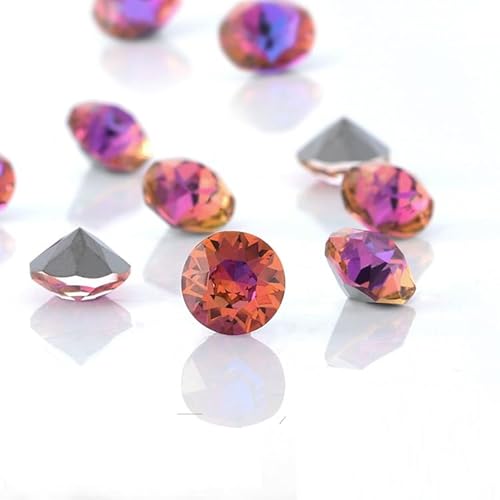 NingPower 50 Stück Runde Glas Strasssteine Spitze Unterseite Künstliche Kristallsteine für Kunsthandwerksprojekte, Nähzubehör, 6mm NingPower 50 Stück Runde Glas Strasssteine Spitze Unterseite Künstliche Kristallsteine für Kunsthandwerksprojekte, Nähzubehör, 6mm von NingPower