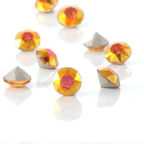 NingPower 50 Stück Runde Glas Strasssteine Spitze Unterseite Künstliche Kristallsteine für Kunsthandwerksprojekte, Nähzubehör, 6mm NingPower 50 Stück Runde Glas Strasssteine Spitze Unterseite Künstliche Kristallsteine für Kunsthandwerksprojekte, Nähzubehör, 6mm von NingPower