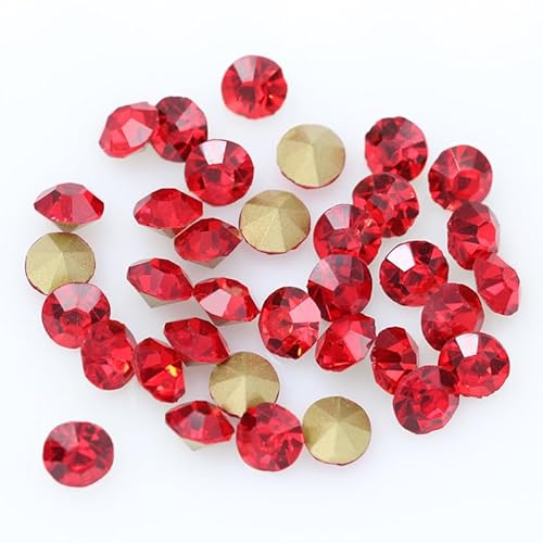NingPower 570 Stück 6mm Runde Glas Strasssteine Künstlicher Kristall mit Spitzer Unterseite, Geeignet für Kunsthandwerk Projekte, Aufnähen, Rot NingPower 570 Stück 6mm Runde Glas Strasssteine Künstlicher Kristall mit Spitzer Unterseite, Geeignet für Kunsthandwerk Projekte, Aufnähen, Rot von NingPower