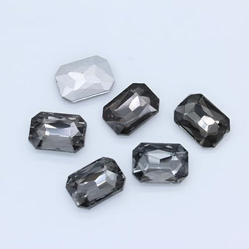 NingPower 80 Stück Achteckige Rechteckige Strasssteine Mehrere Facetten Spitze Unterseite Künstlicher Kristall Edelsteine, Geeignet für Kunsthandwerk Projekte, Aufnähen, Grau, 10mm X 14mm NingPower 80 Stück Achteckige Rechteckige Strasssteine Mehrere Facetten Spitze Unterseite Künstlicher Kristall Edelsteine, Geeignet für Kunsthandwerk Projekte, Aufnähen, Grau, 10mm X 14mm von NingPower
