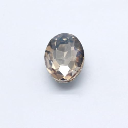 NingPower 80 Stück Ovale Strasssteine Mehrere Facetten Spitze Unterseite Künstlicher Kristall Edelsteine, Geeignet für Kunsthandwerk Projekte, Aufnähen, 10mm X 14mm von NingPower