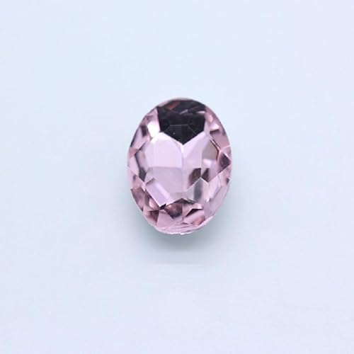 NingPower 80 Stück Ovale Strasssteine Mehrere Facetten Spitze Unterseite Künstlicher Kristall Edelsteine, Geeignet für Kunsthandwerk Projekte, Aufnähen, 8mm X 10mm, Hellrosa von NingPower
