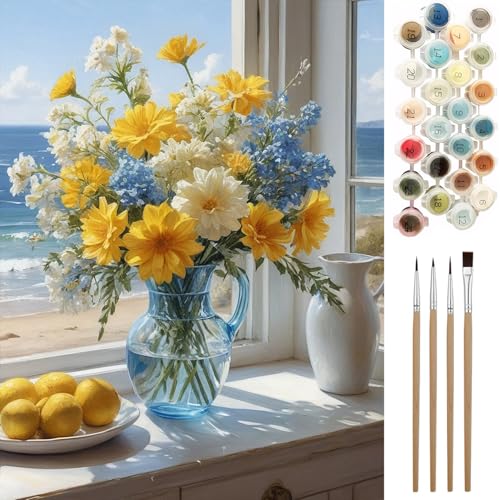 Ninonly Malen nach Zahlen Erwachsene DIY Malen nach Zahlen Set ohne Rahmen inklusive Pinsel und Acrylfarben DIY Malen nach Zahlen für Home Wall Decor 40 x 50cm Sonnenblumen Ninonly Malen nach Zahlen Erwachsene DIY Malen nach Zahlen Set ohne Rahmen inklusive Pinsel und Acrylfarben DIY Malen nach Zahlen für Home Wall Decor 40 x 50cm Sonnenblumen von Ninonly