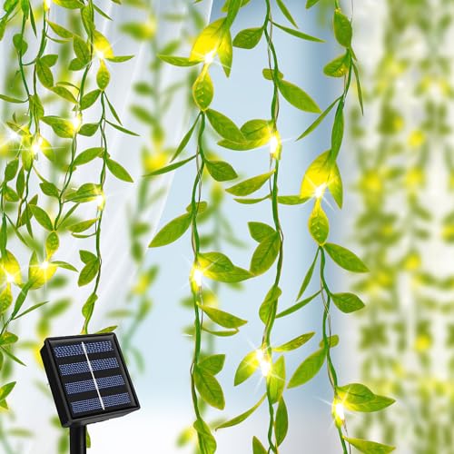 Ninonly Solar Lichterkette Aussen, 10m 100 LED Efeu Solarlichterkette Außen Wasserdicht, 8 Modi Lichterkette Außen Solar, Efeu Dekorative Solarlichter für Garten Balkon Hochzeit Zaun Weihnachten Ninonly Solar Lichterkette Aussen, 10m 100 LED Efeu Solarlichterkette Außen Wasserdicht, 8 Modi Lichterkette Außen Solar, Efeu Dekorative Solarlichter für Garten Balkon Hochzeit Zaun Weihnachten von Ninonly