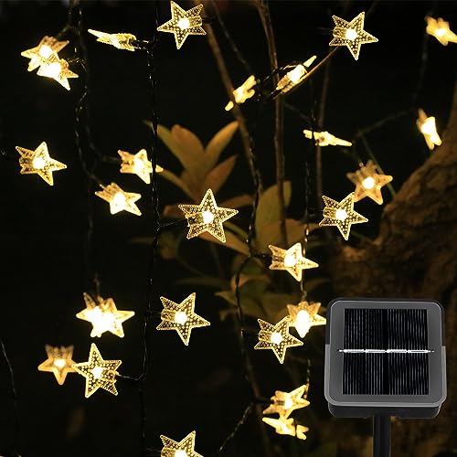 Ninonly Solar Lichterkette Aussen, 14m 120 LED Sterne Gartendeko für Draußen, 8 Modi Solarlichterkette Außen Wetterfest, Solarlampen Deko für Weihnachts Hochzeit Balkon von Ninonly