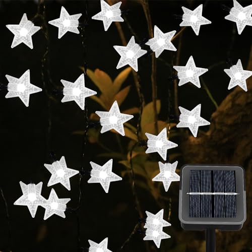 Ninonly Solar Lichterkette Aussen, 14m 120 LED Sterne Gartendeko für Draußen, 8 Modi Solarlichterkette Außen Wetterfest, Solarlampen Deko für Weihnachts Hochzeit Balkon von Ninonly