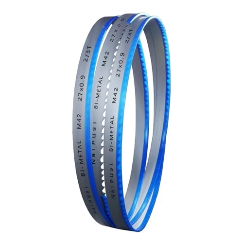 1 Stück Bandsägeblatt 2908–3810 mm x 27 mm x 0,9 mm Bimetall-Bandsägeblatt for Schneiden von Metall 1 Zoll x 0,035 Zoll(2 and 3 tpi,6100mm) von Nintens