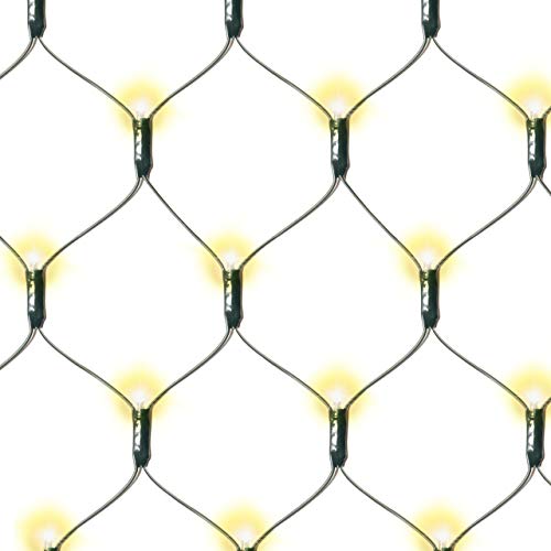 Nipach GmbH 128 LED Lichternetz 3x3m warm-weiß für Außen IP44 Außen-Trafo Timer grünes Kabel Weihnachtsdeko Beleuchtung für Pavillon Netzvorhang Lichtervorhang von Nipach GmbH