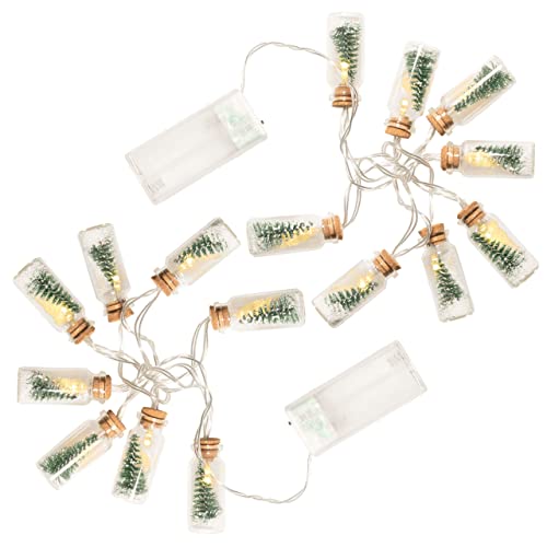 2er Set 8 LED Lichterkette warmweiß Mini-Gläser (Baum mit Schneekugeln) Weihnachten Batterie Timer Weihnachtsdekoration Weihnachtsbaumkette von Nipach GmbH