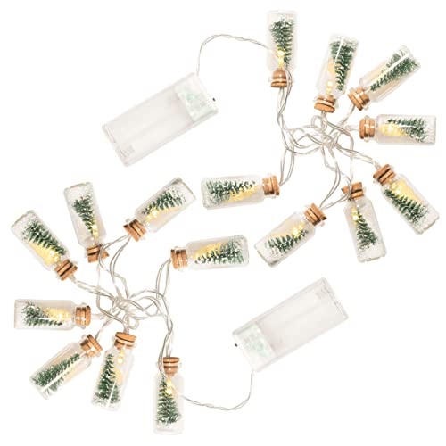 2er Set 8 LED Lichterkette warmweiß Mini-Gläser (Baum mit Schneekugeln) Weihnachten Batterie Timer Weihnachtsdekoration Weihnachtsbaumkette von Nipach GmbH